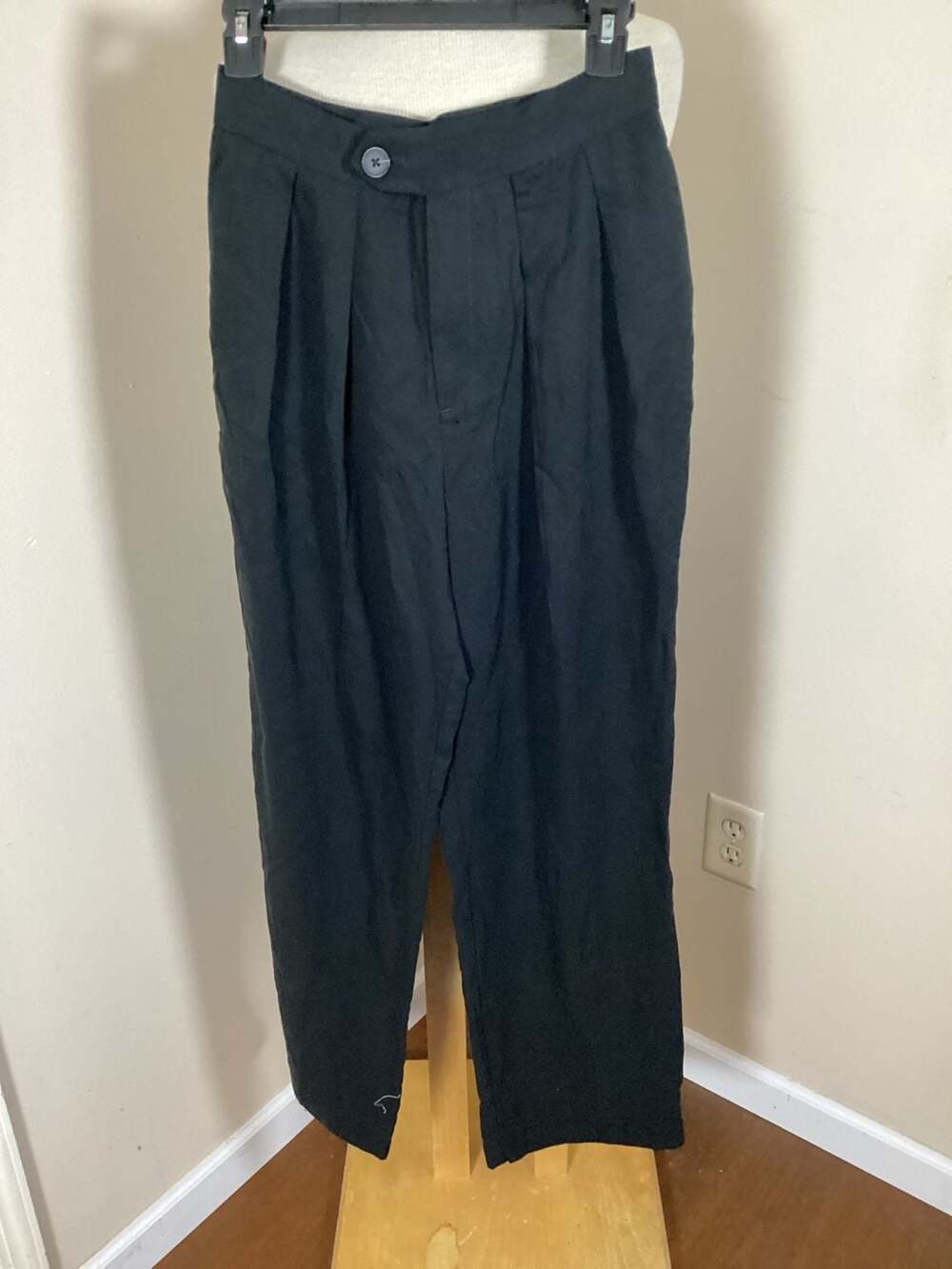Free People Buckle Back Wide-Leg Pleated Trousers Size 0 - Thumbnail 3