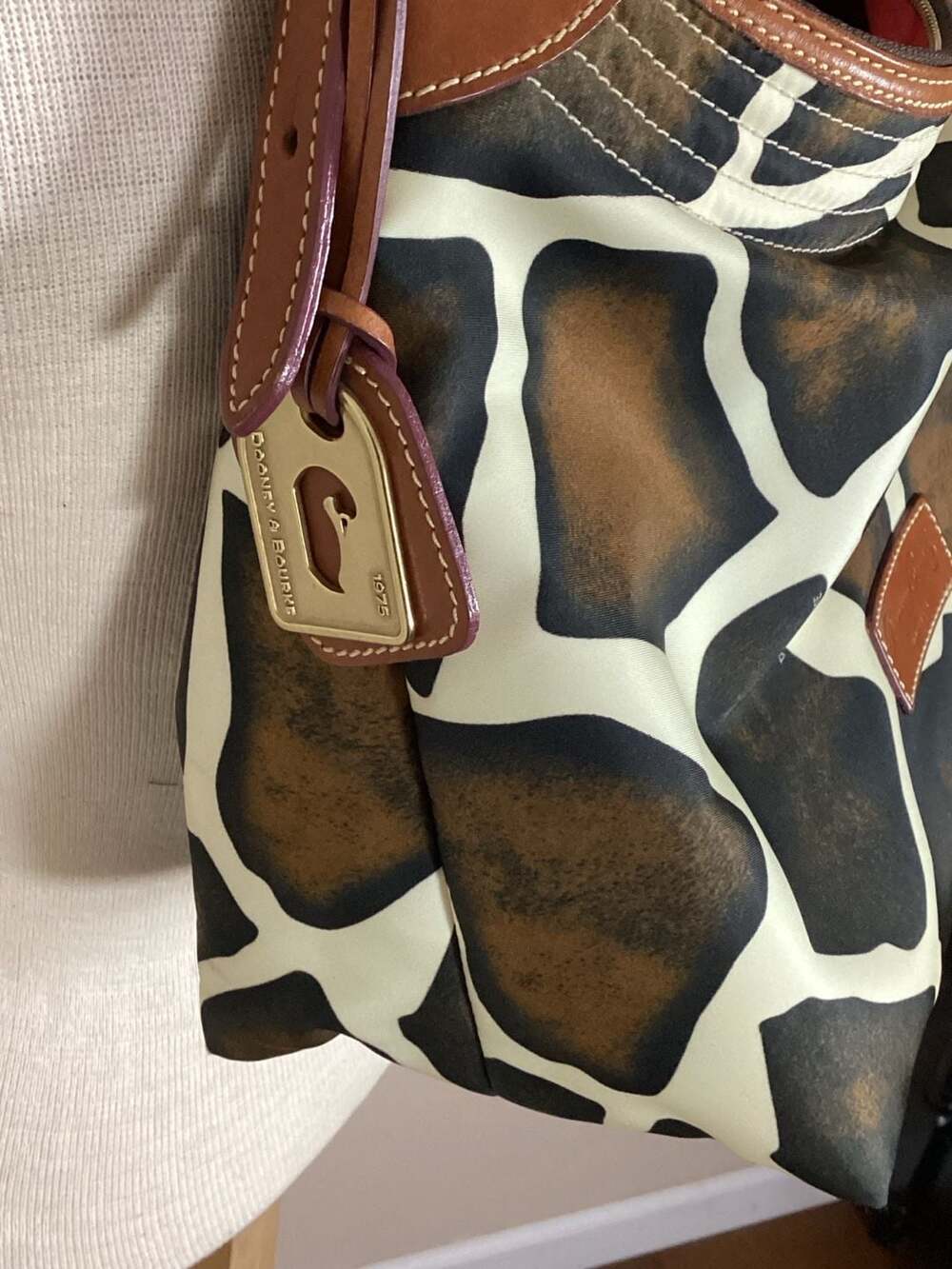 Dooney & Bourke Giraffe Print Hobo Shoulder Bag - Thumbnail 2