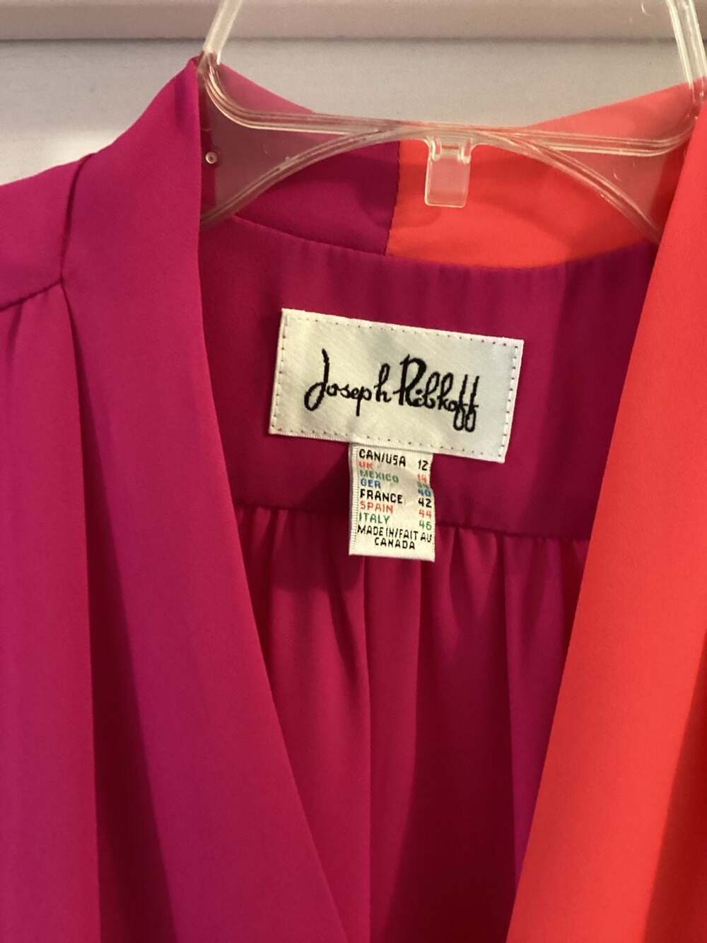 Joseph Ribkoff Colorblock Surplice V-Neck Sleeveless Blouse - Thumbnail 2