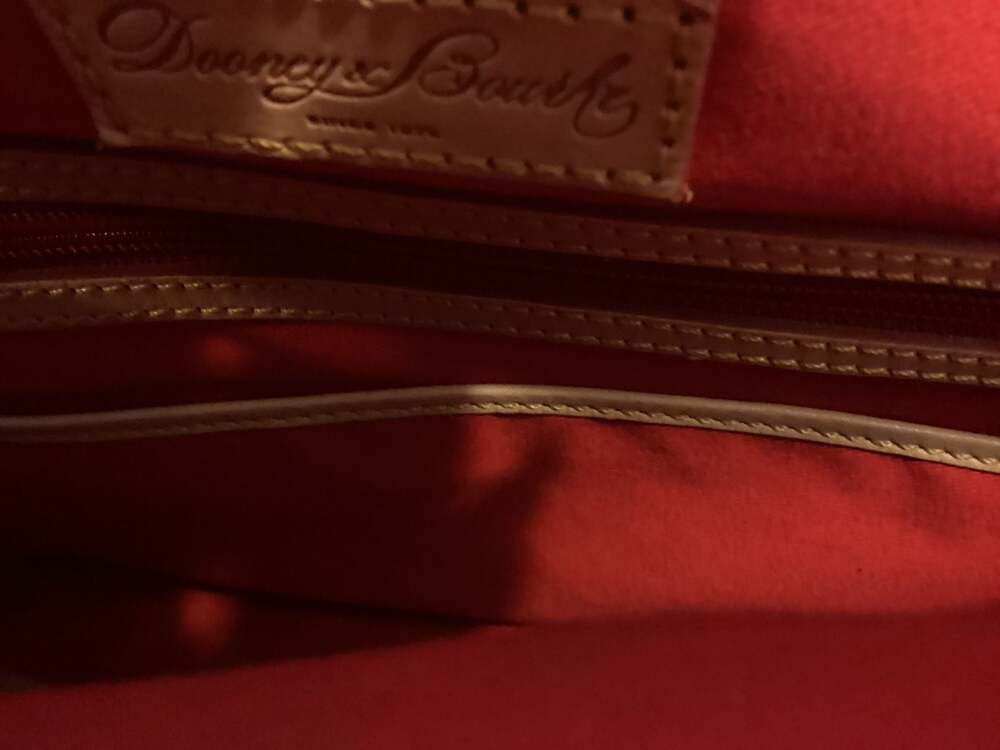 Dooney & Bourke 1975 Monogram Zip Satchel in Florentine Vacchetta Leather - Thumbnail 5