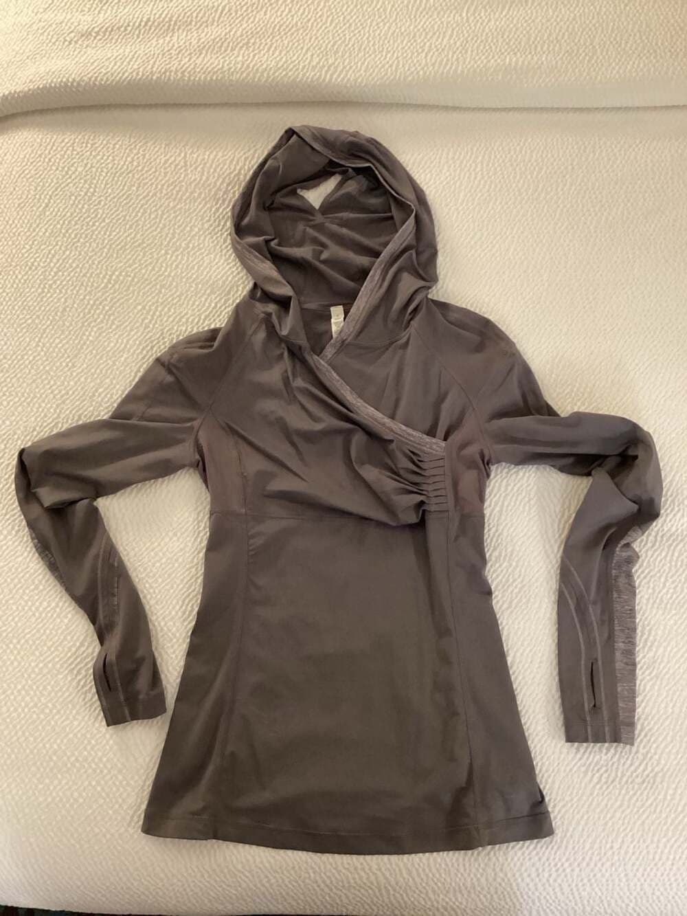 Lululemon Run: For Your Life Pullover Hoodie Size 6 Heathered Magnum Grey - Thumbnail 4