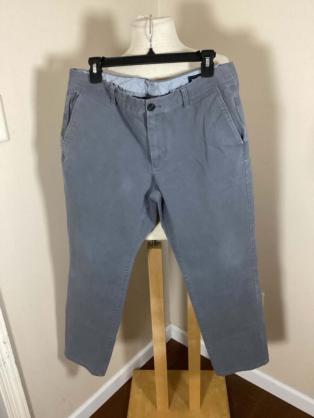 Bonobos Stretch Washed Chino Pants Men's Size 34/30 Blue Grey - Thumbnail 3