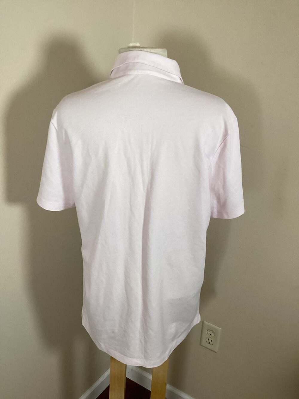Michael Kors Men's Light Pink Short Sleeve Polo Shirt Size M - Thumbnail 2