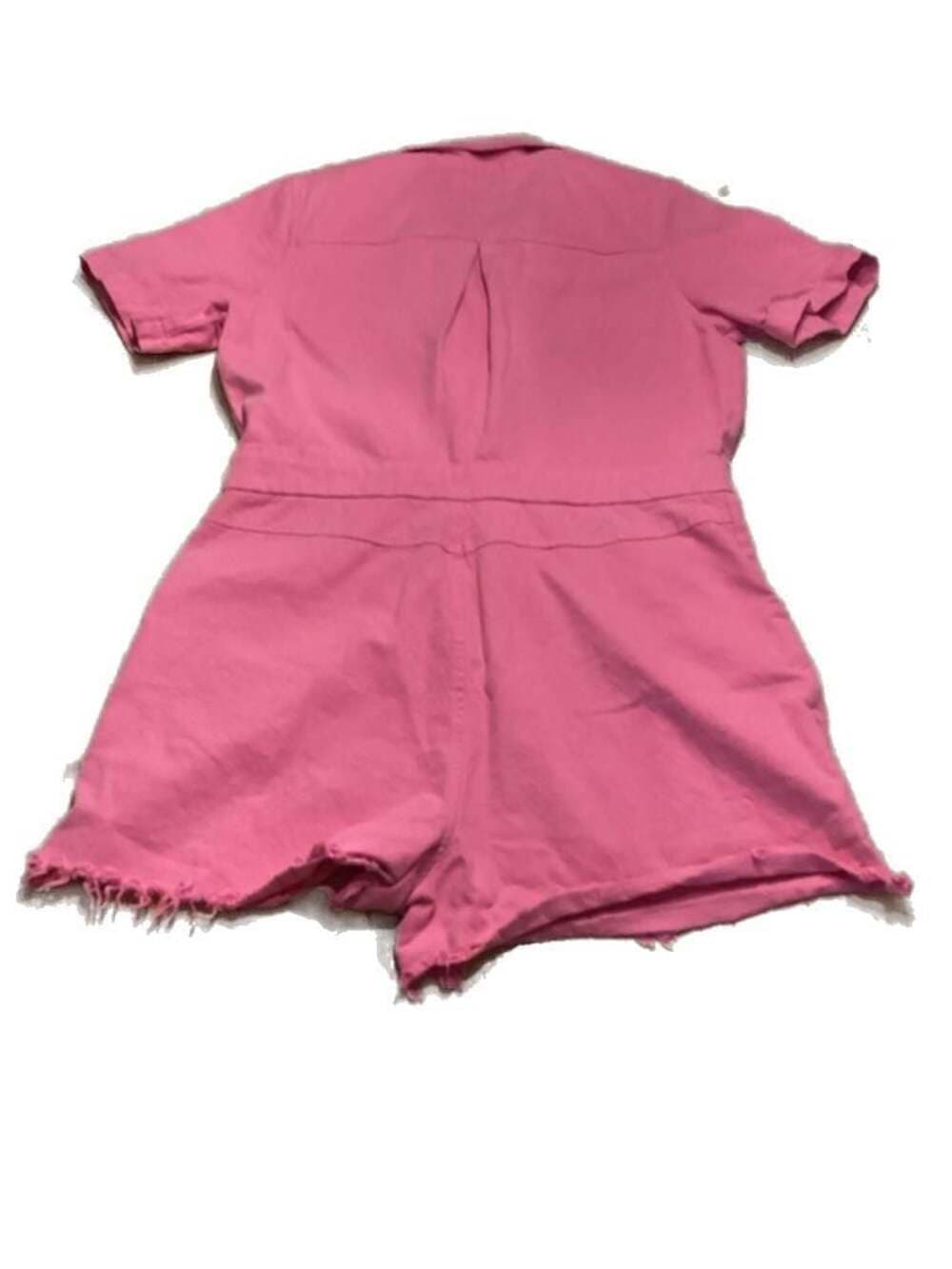 Sadie & Sage Pink Zip Front Utility Romper Size L - Thumbnail 3