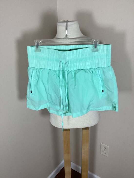 All Access Dynamic Smocked Waistband Athletic Shorts Mint Green Size S - Thumbnail 4