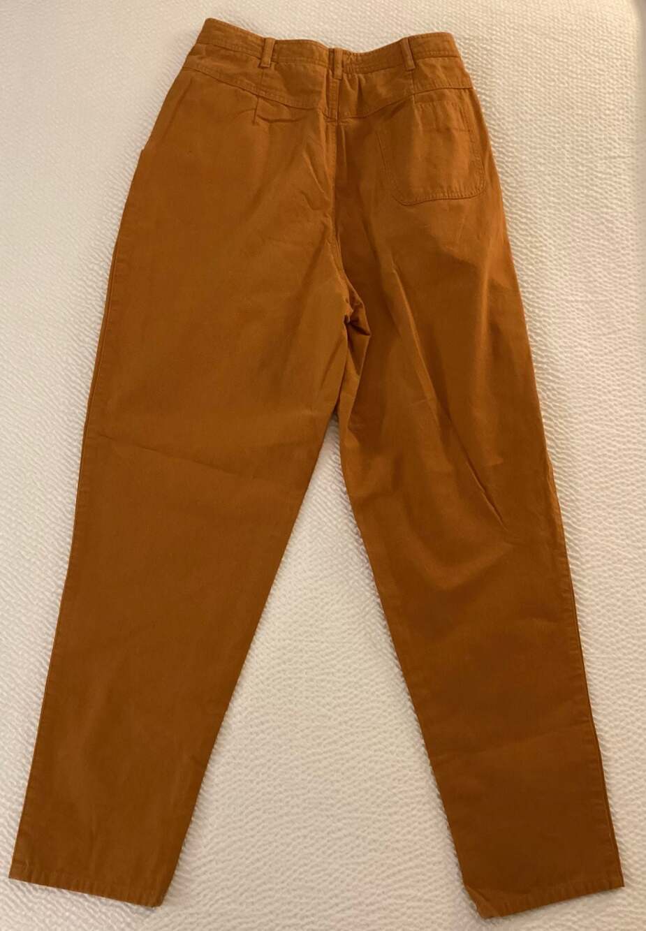Melbourne Elements Vintage High Waisted Pleated Tapered Pants Size 10 Burnt Oran - Thumbnail 2