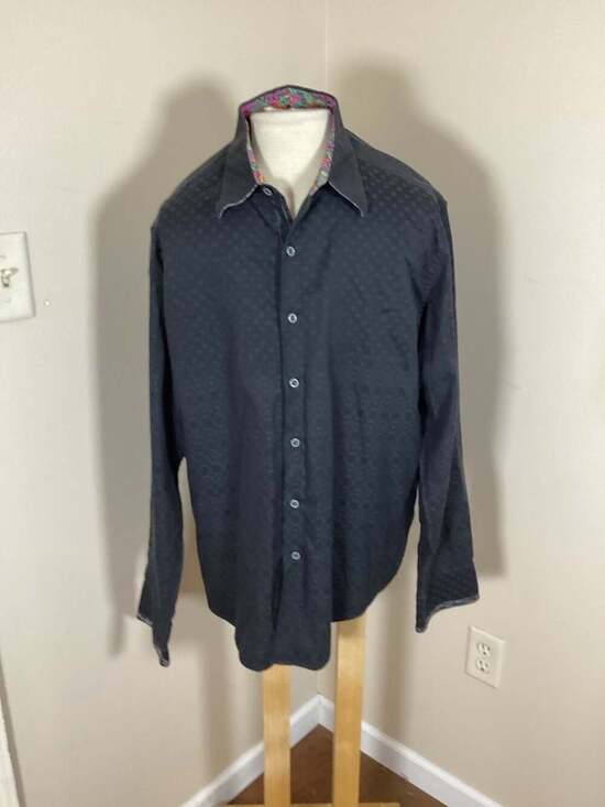 Robert Graham Men's Long Sleeve Button Down Shirt Geometric Pattern Size XL - Thumbnail 5