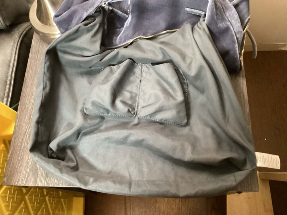 Tabitha Webb Blue Velvet Large Hobo Shoulder Bag - Thumbnail 5
