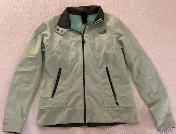 The North Face Women's Storm Collar Softshell Jacket Mint Green Size M - Thumbnail 4