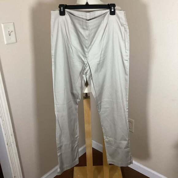 American Glamour Badgley Mischka Champagne Satin Dress Pants Size 14 - Thumbnail 4