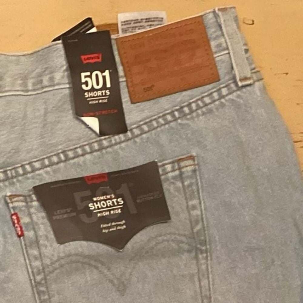 Levi's Women's 501 High-Rise Original Denim Cutoff Shorts in Luxor Baker - Thumbnail 2