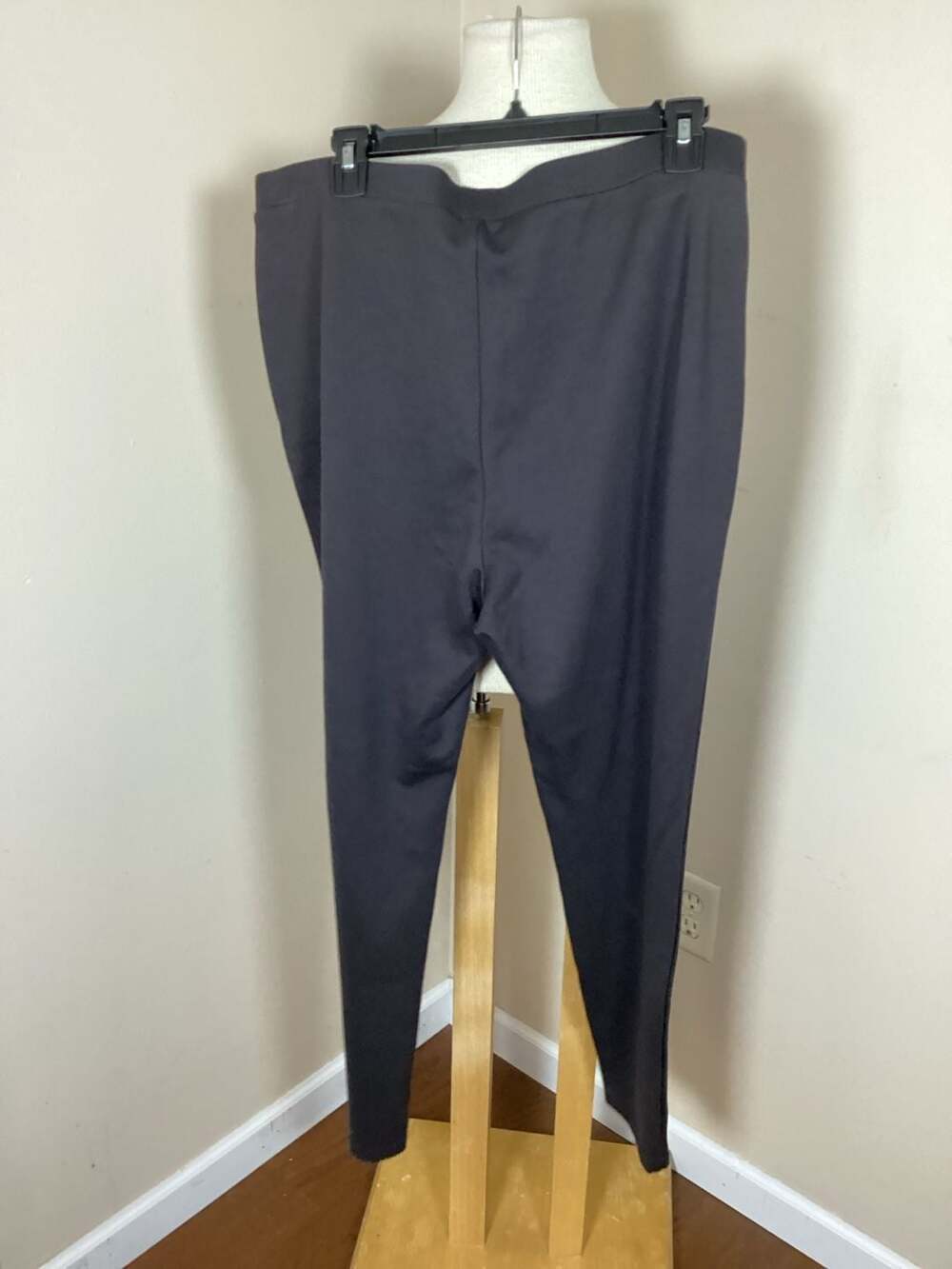 Michael Michael Kors Black Faux Leather Side Stripe Leggings Size 2X - Thumbnail 3
