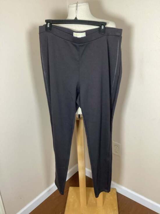 Michael Michael Kors Black Faux Leather Side Stripe Leggings Size 2X - Thumbnail 5
