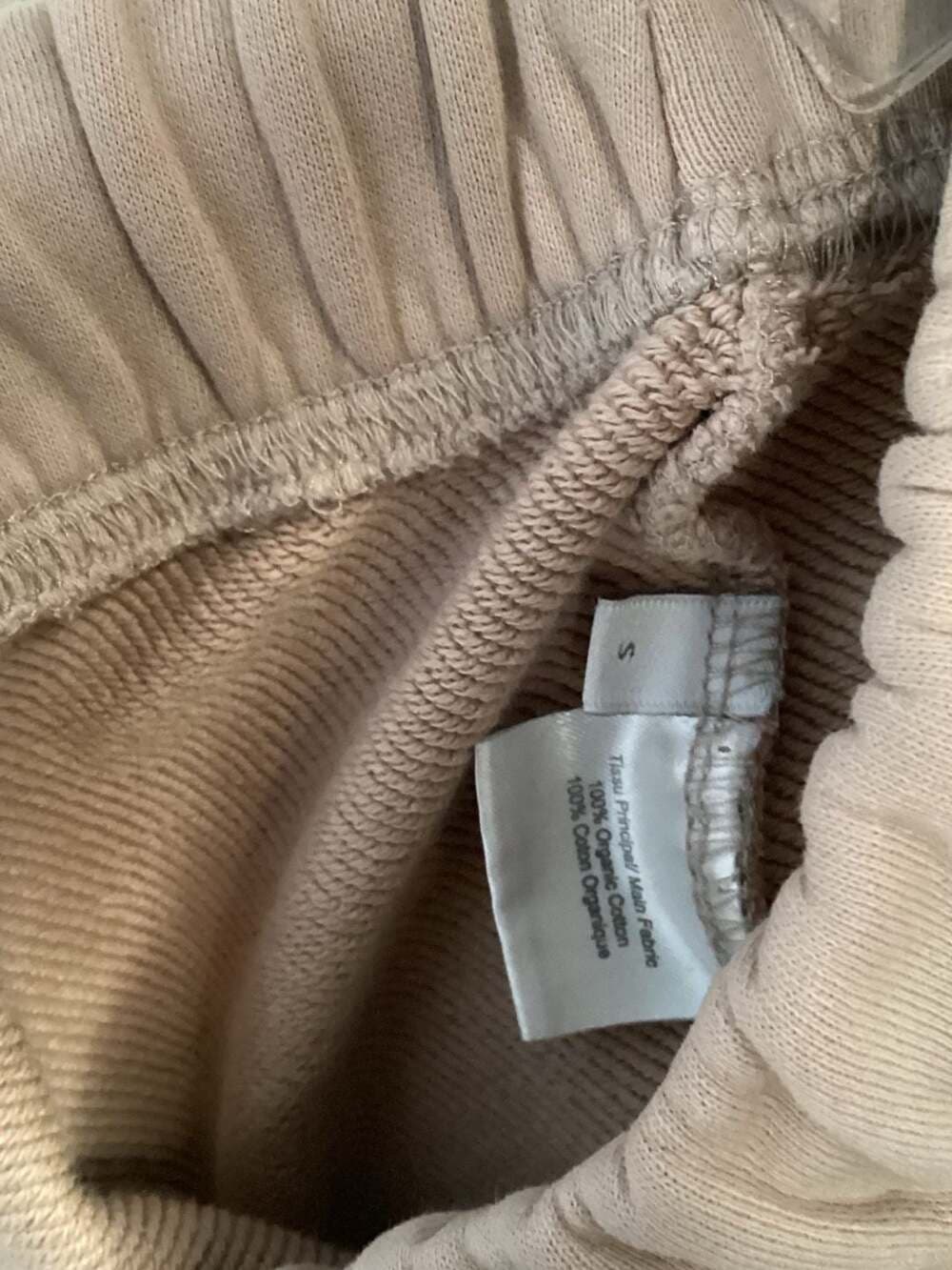 Verie Organic Cotton Jogger Sweatpants in Sand Size S - Thumbnail 3