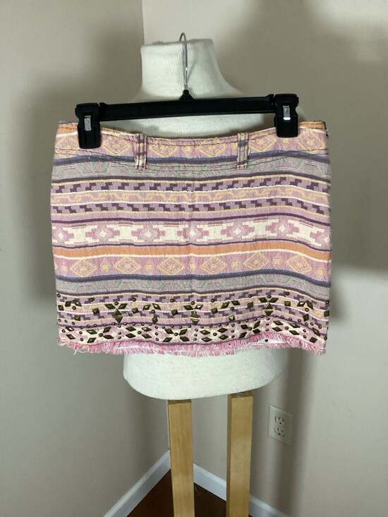 Free People Tiger Lily Studded Aztec Tapestry Mini Skirt - Thumbnail 5