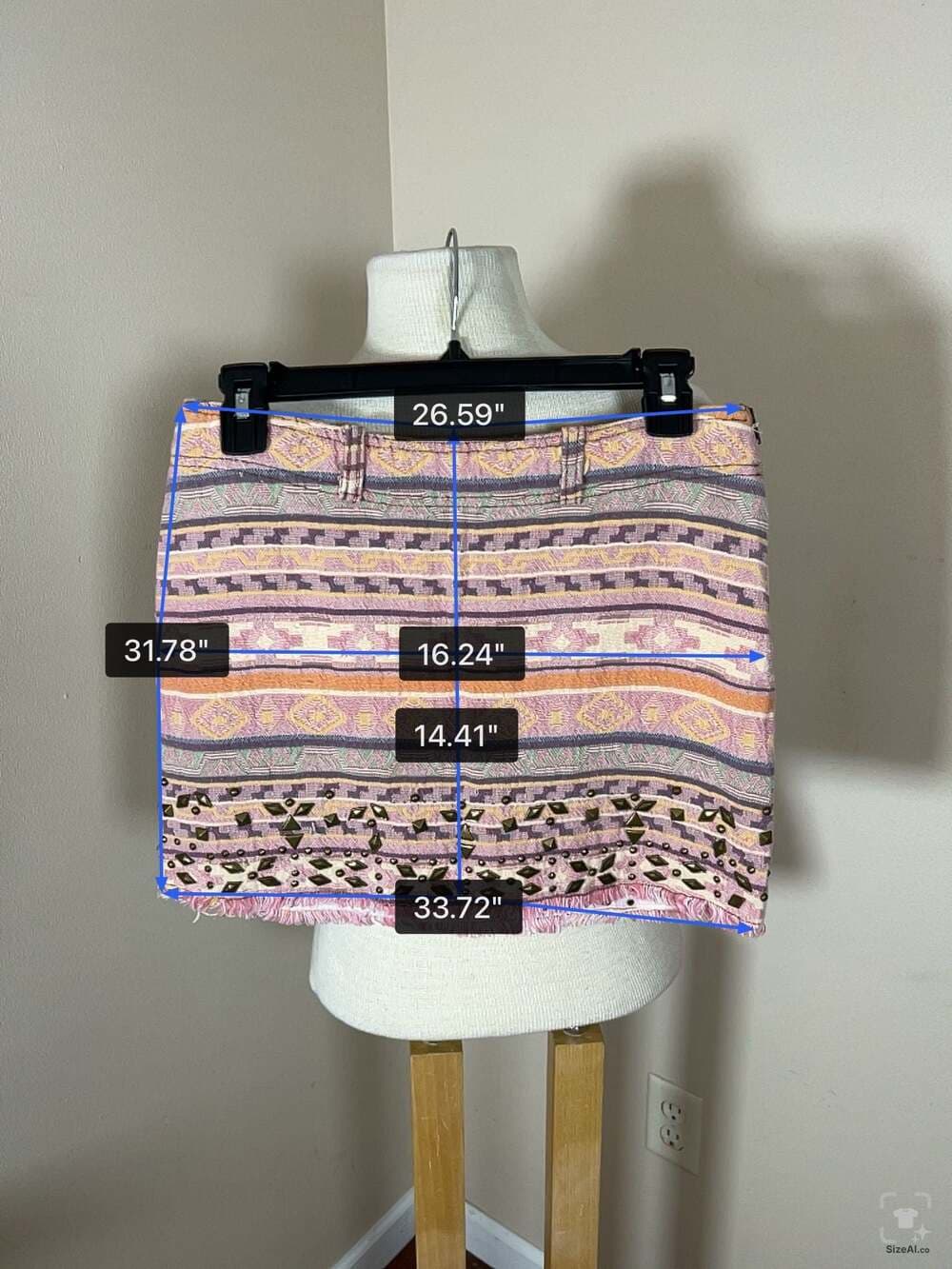 Free People Tiger Lily Studded Aztec Tapestry Mini Skirt - Thumbnail 4