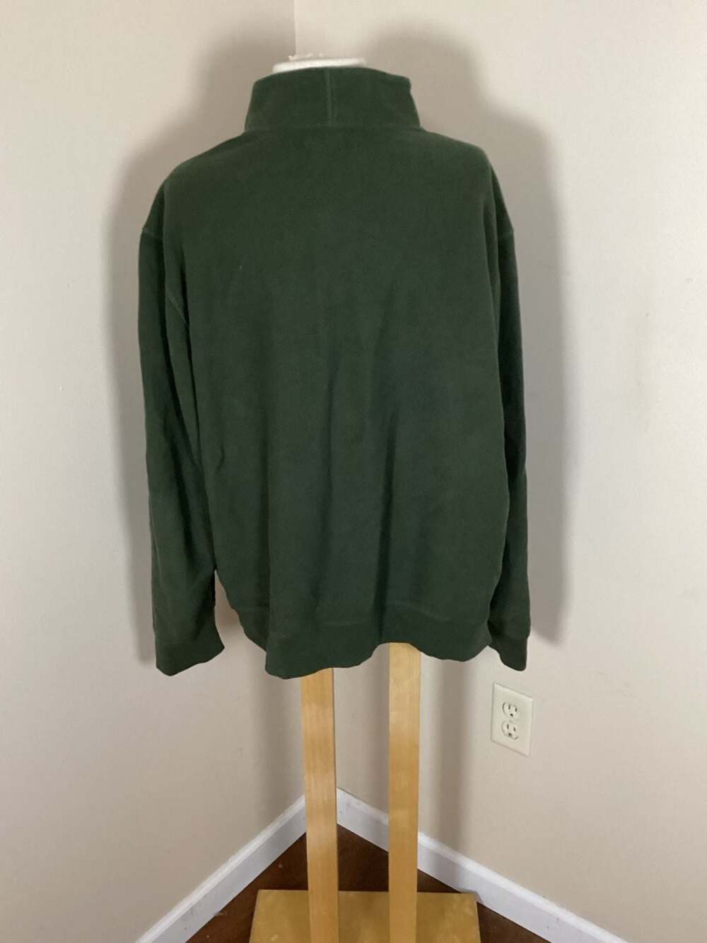Everlane Men's XXL French Terry Quarter-Zip Sweatshirt in Dark Green - Thumbnail 3