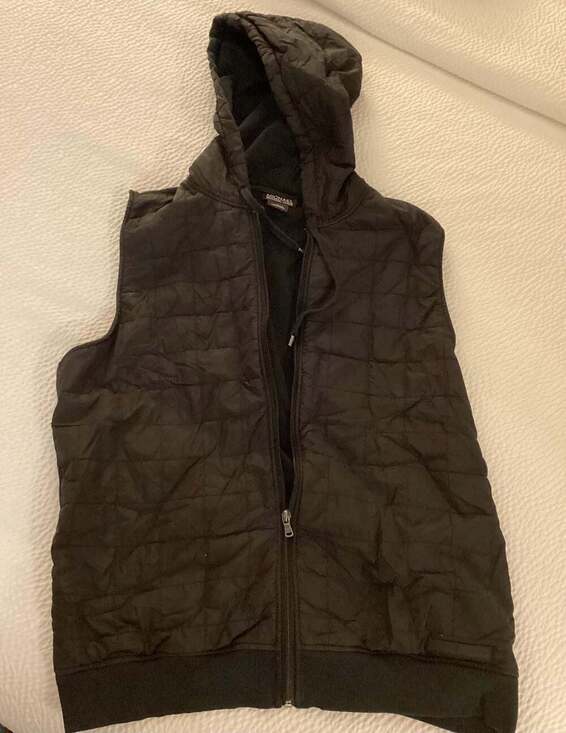 Michael Kors Black Quilted Front Hooded Vest Size L - Thumbnail 4
