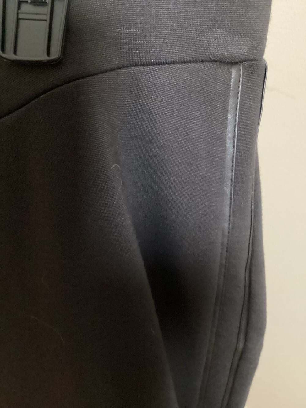 Michael Michael Kors Black Faux Leather Side Stripe Leggings Size 2X - Thumbnail 2