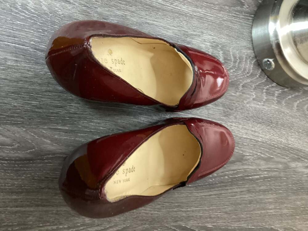 Kate Spade Jolene Burgundy Patent Leather Loafer Pumps - Thumbnail 6