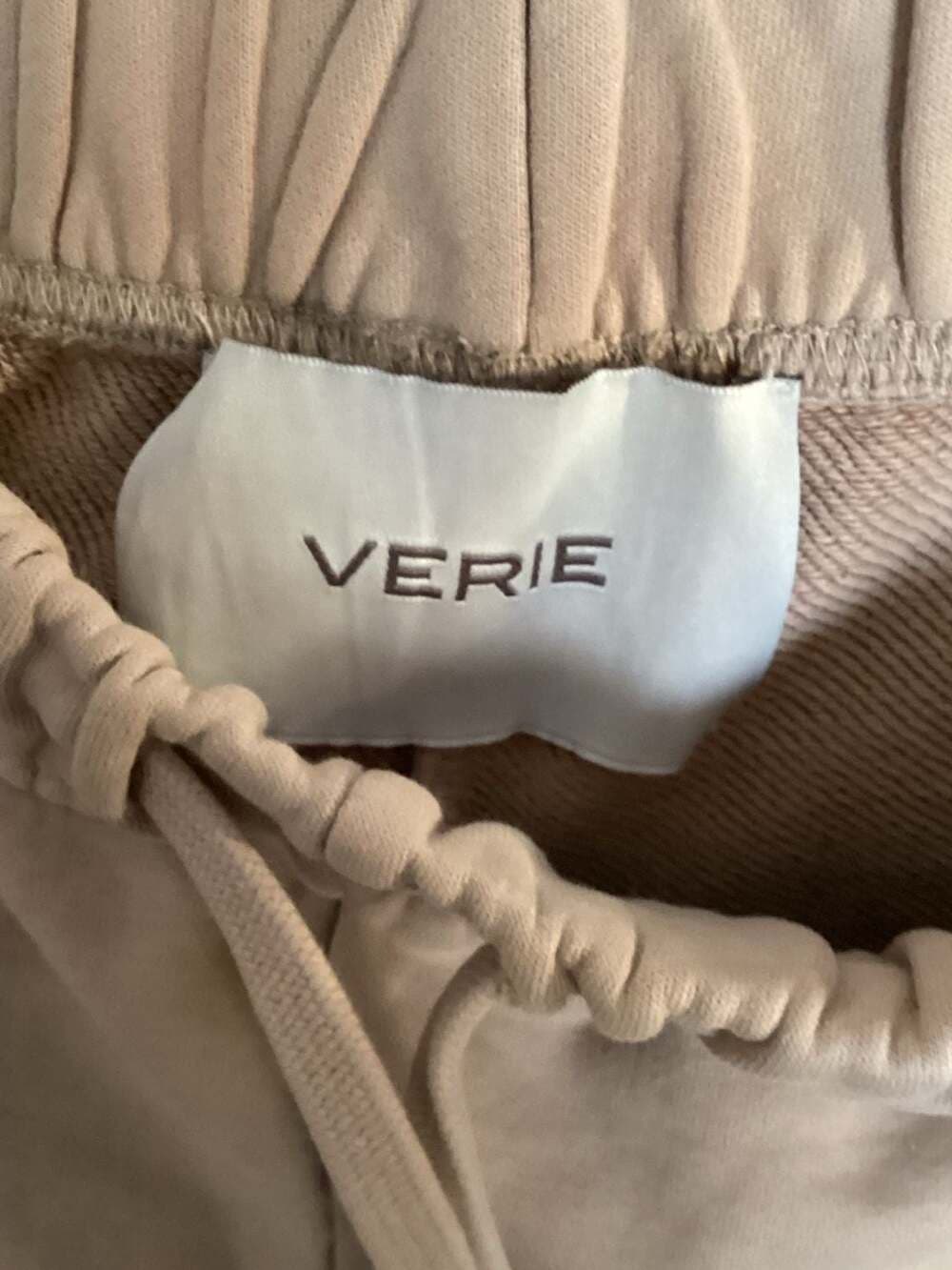 Verie Organic Cotton Jogger Sweatpants in Sand Size S - Thumbnail 2