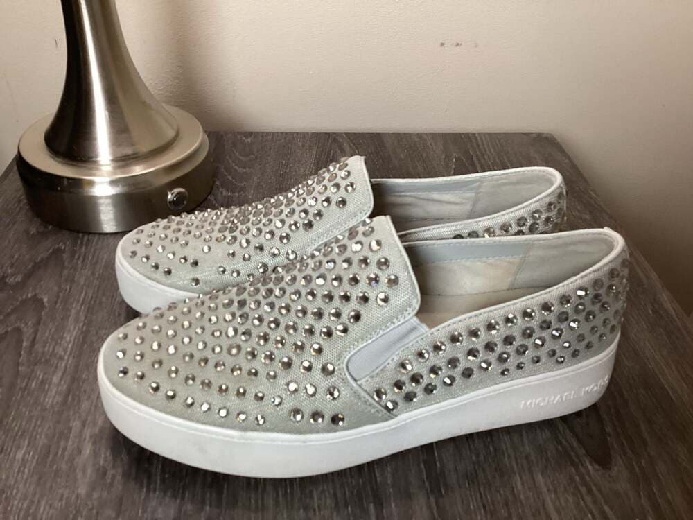 Michael Kors Women's Keaton Embellished Rhinestone Slip-On Sneakers - Thumbnail 6