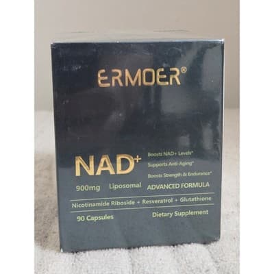 Ermoer NAD+ 900mg Liposomal Nicotinamide Riboside Reveratrol Glutahione- NEW