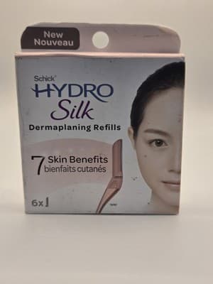NIB NEW SCHICK HYDRO SILK DERMAPLANING REFILLS RAZORS INCLUDES 6 REFILLS