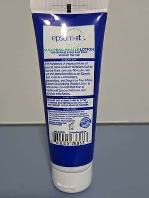 Epsom-It Soothing Muscle Epsom Salt Lotion Tube 3.5oz- New - Thumbnail 2