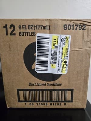 Zest Hand Sanitizer, 12-Pack, 6oz Bottles, NEW, UNOPENED - Thumbnail 3
