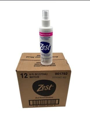 Zest Hand Sanitizer, 12-Pack, 6oz Bottles, NEW, UNOPENED - Thumbnail 5