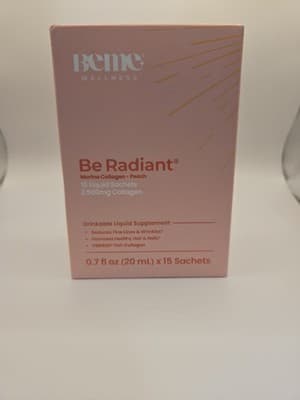 Beme Wellness Marine Collagen Peach 2,500mg 15 Liquid Sachets Vitamin C Biotin