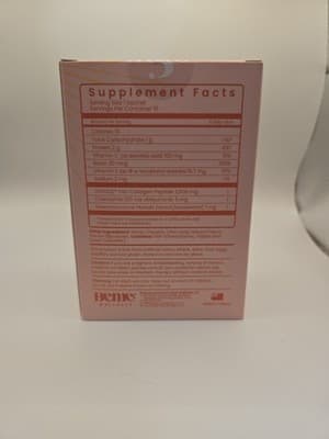 Beme Wellness Marine Collagen Peach 2,500mg 15 Liquid Sachets Vitamin C Biotin - Thumbnail 2