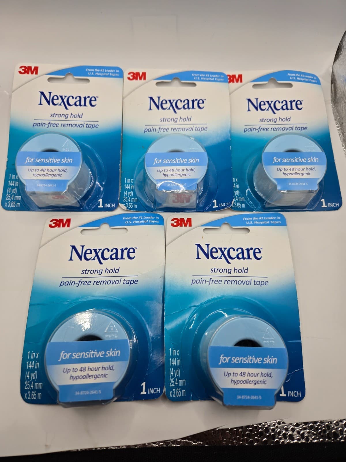 3M Nexcare Sensitive Skin Tape Strong Hold, Pain-Free Removal, Hypoallergenic