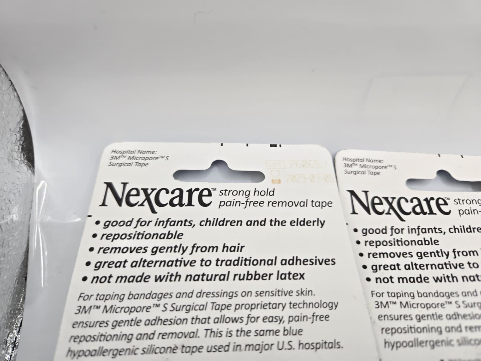 3M Nexcare Sensitive Skin Tape Strong Hold, Pain-Free Removal, Hypoallergenic - Thumbnail 4