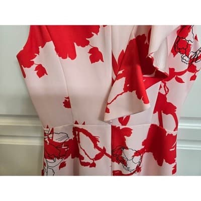 Shilla Dress Women's Size XS Pink and Red Floral For Work/ Casual - Thumbnail 7