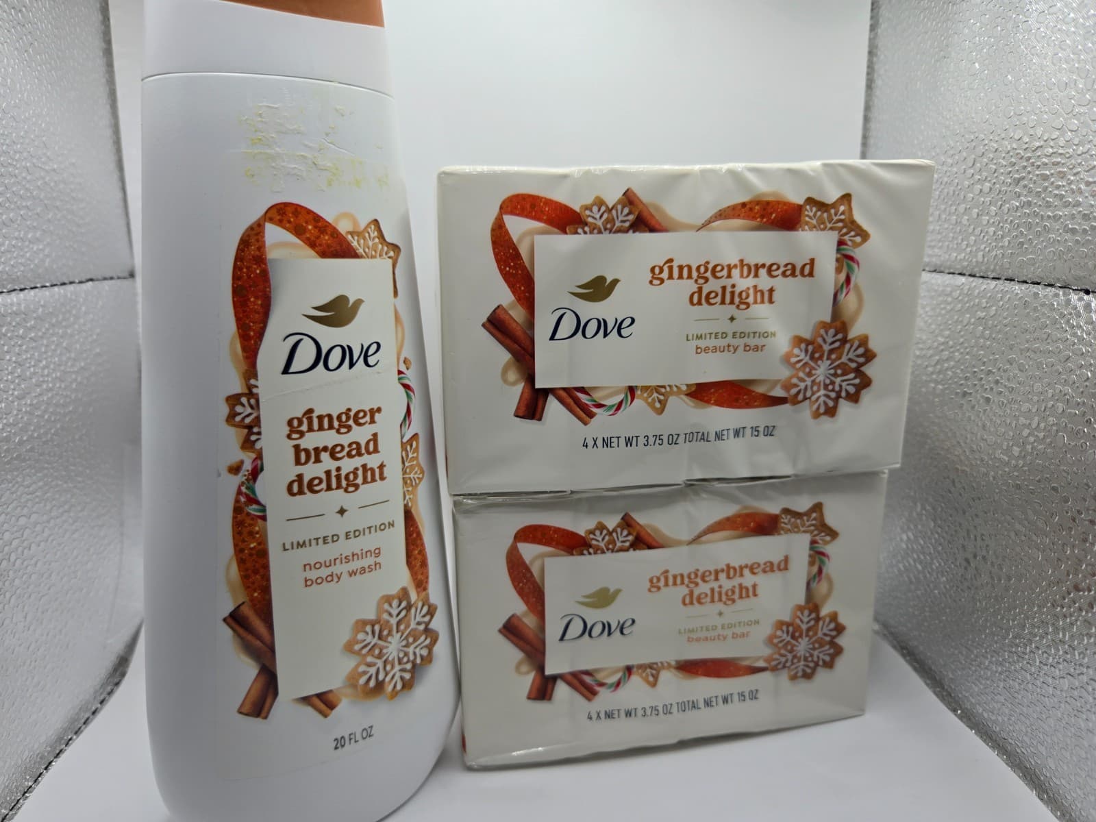 Dove Limited Edition Holiday Treat Gingerbread Delight Body Wash/ 8pk Beauty Bar - Thumbnail 3