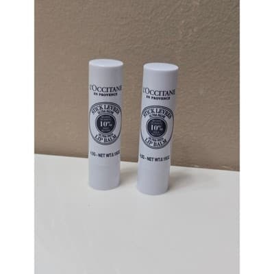 L'Occitane Stick Levres Ultra Rich Lip Balm Shea Butter Lip Treatment 2 Pack