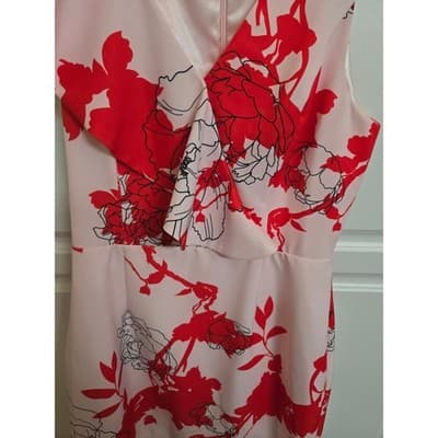 Shilla Dress Women's Size XS Pink and Red Floral For Work/ Casual - Thumbnail 3