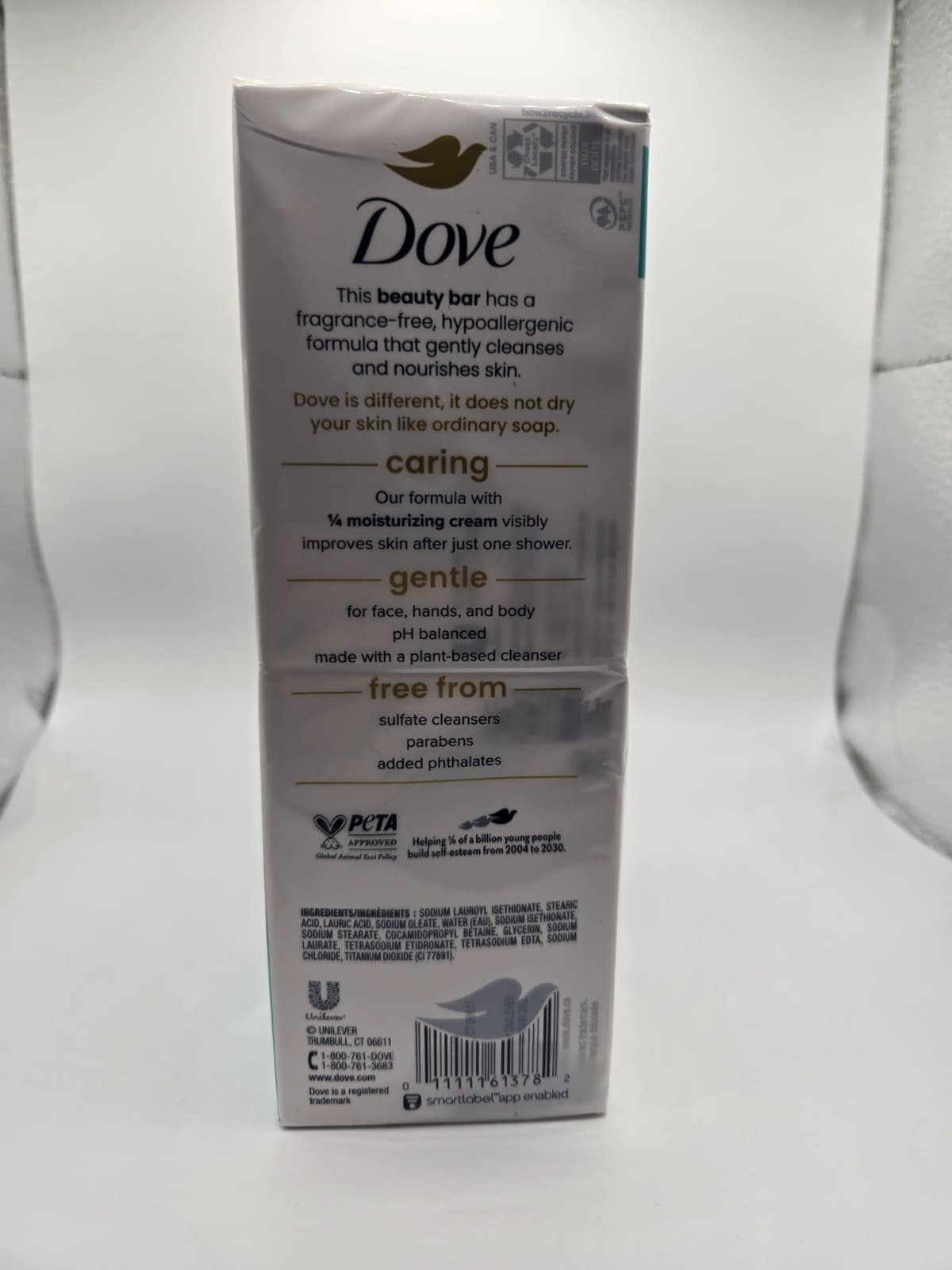 Dove Beauty Bar Fragrance Free 8 Bars Hypoallergenic Care Sensitive Skin - Thumbnail 3