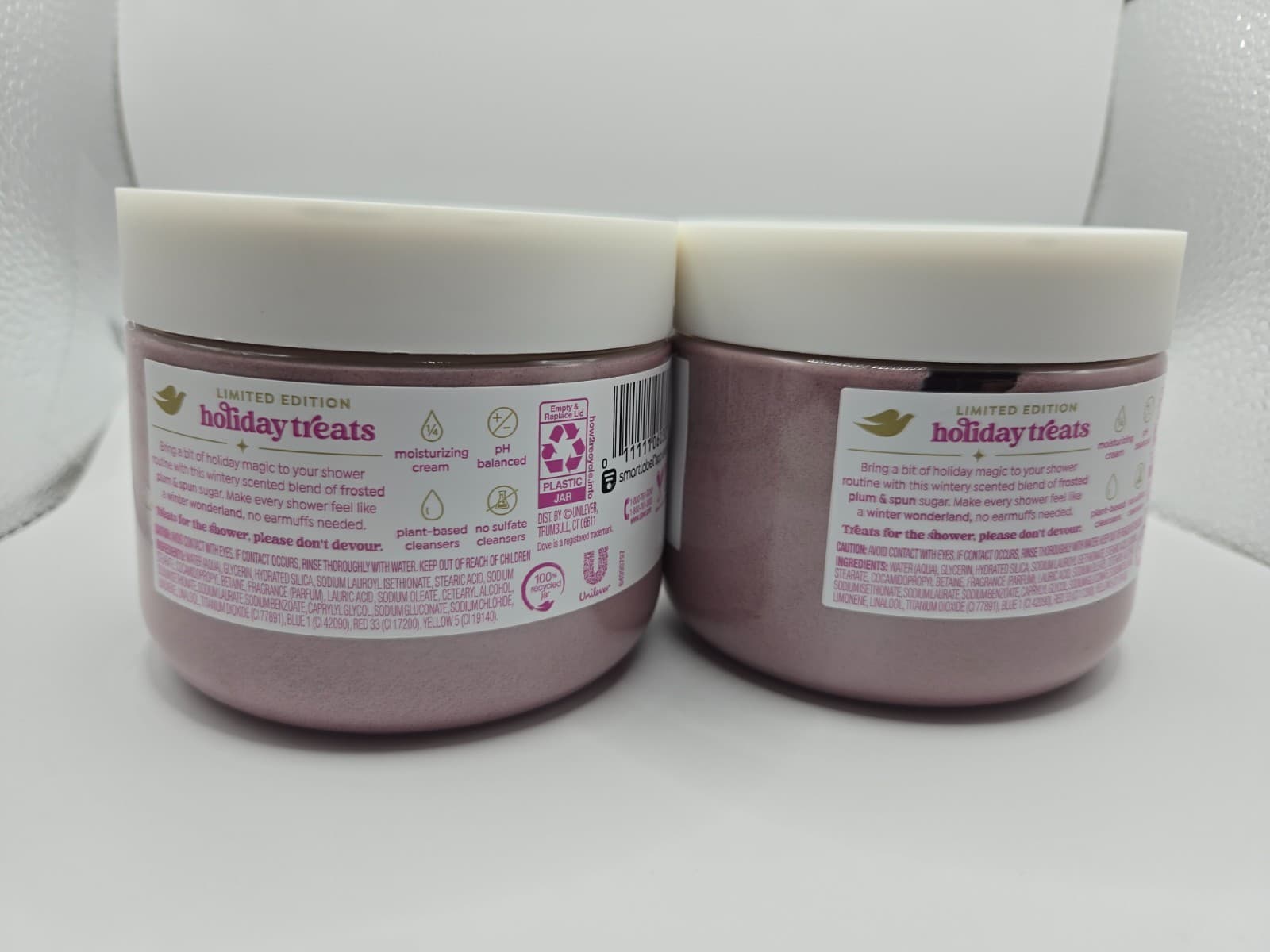 Dove Limited Edition Holiday Treat Frosted Plum Berry 2pk Body Scrub- New - Thumbnail 3