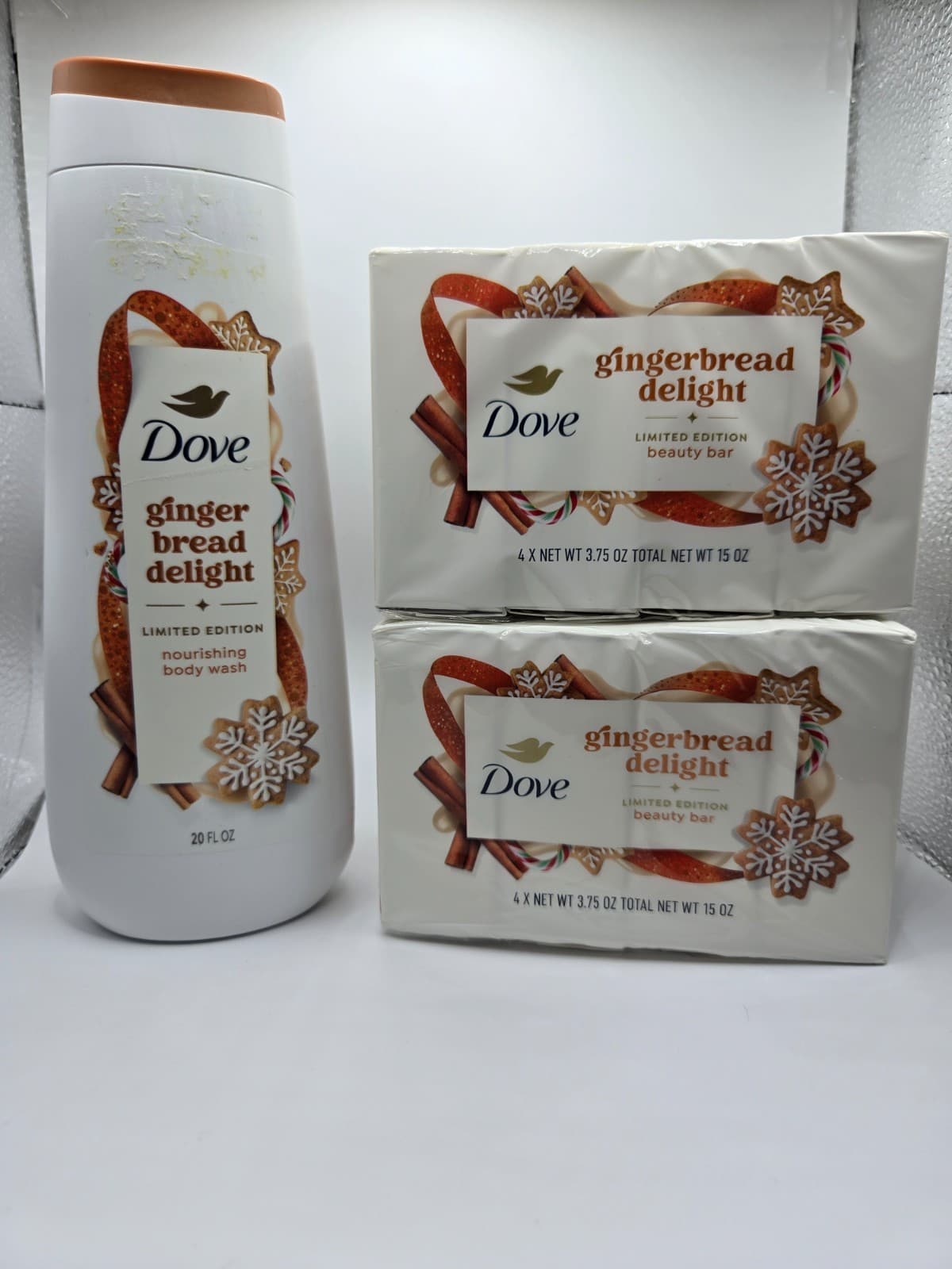 Dove Limited Edition Holiday Treat Gingerbread Delight Body Wash/ 8pk Beauty Bar