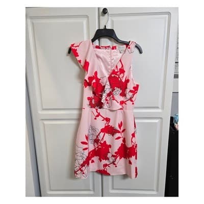 Shilla Dress Women's Size XS Pink and Red Floral For Work/ Casual