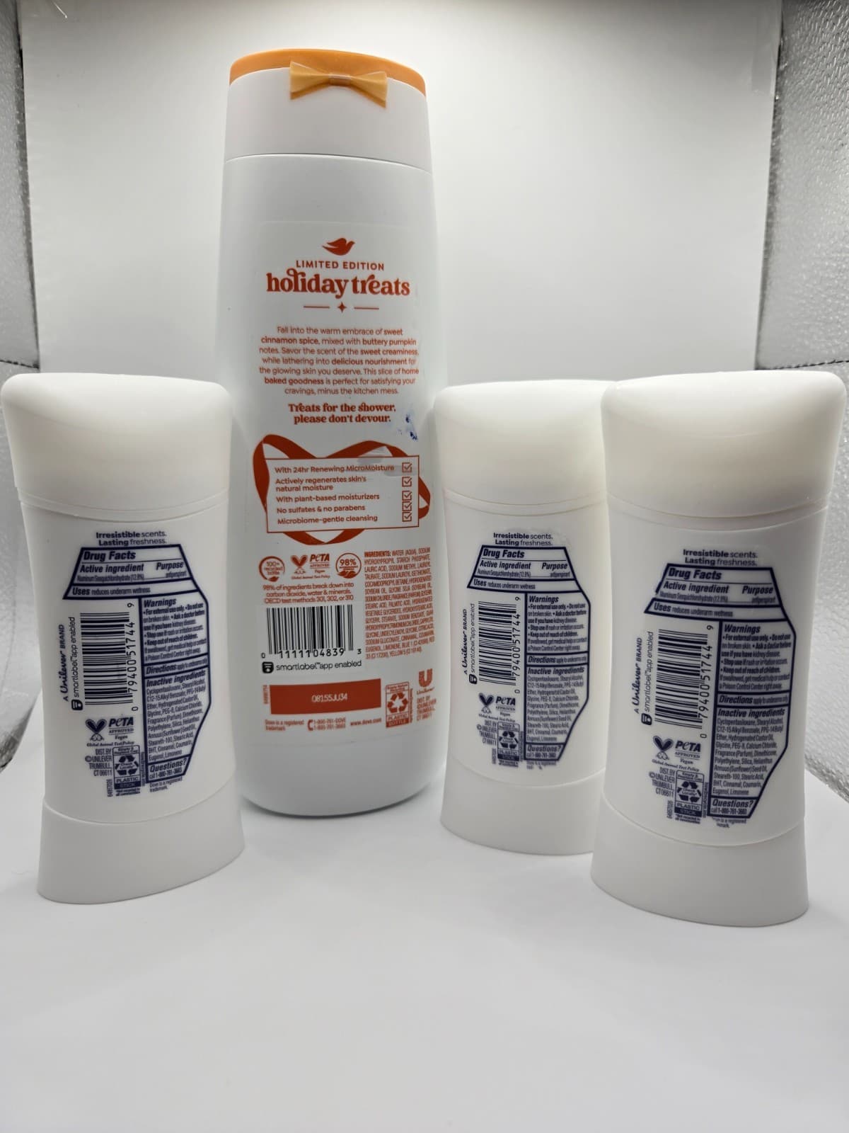 Dove Limited Edition Cinnamon Pumpkin Pie Holiday Treats Body Wash & 3 Deodorant - Thumbnail 2