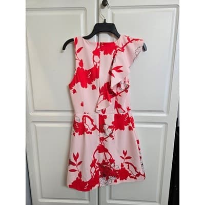 Shilla Dress Women's Size XS Pink and Red Floral For Work/ Casual - Thumbnail 6