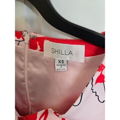 Shilla Dress Women's Size XS Pink and Red Floral For Work/ Casual - Thumbnail 2