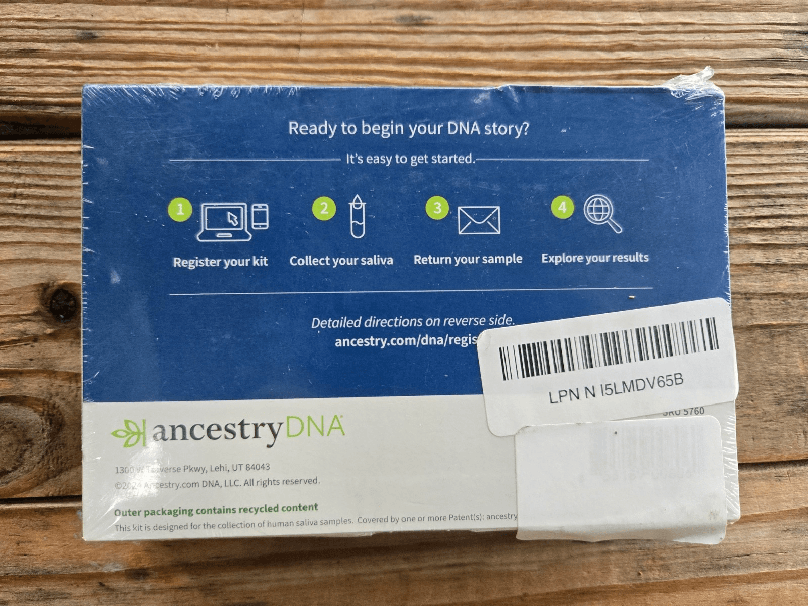 AncestryDNA + Traits Genetic Test Kit Factory Sealed New Ethnicity DNA Test - Thumbnail 2