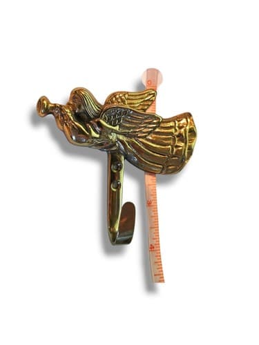 Brass Angel Wall Hook Hanger Holder Hanging Coat Towel Clothes CHRISTMAS ANGEL - Thumbnail 3