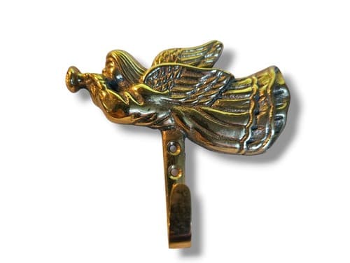 Brass Angel Wall Hook Hanger Holder Hanging Coat Towel Clothes CHRISTMAS ANGEL - Thumbnail 8
