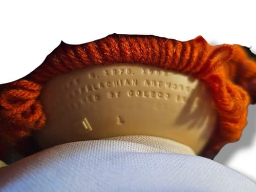 Vintage 1978 - 1982 Cabbage Patch Red Head Blue Eyes with Plastic Diaper 16" - Thumbnail 9